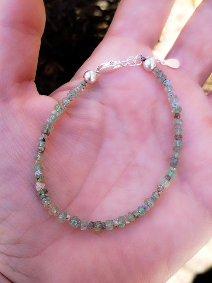 Pulsera de Aguamarina y Diamantes en Bruto
