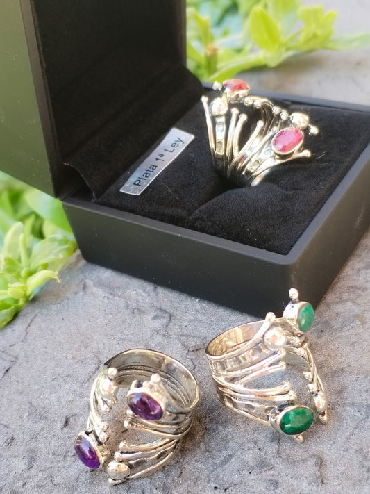 Anillo de Diseño con Minerales modelo 352149
