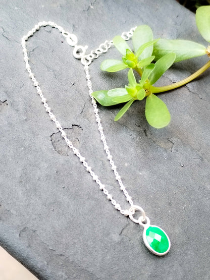 Pulsera de Minerales y plata de ley