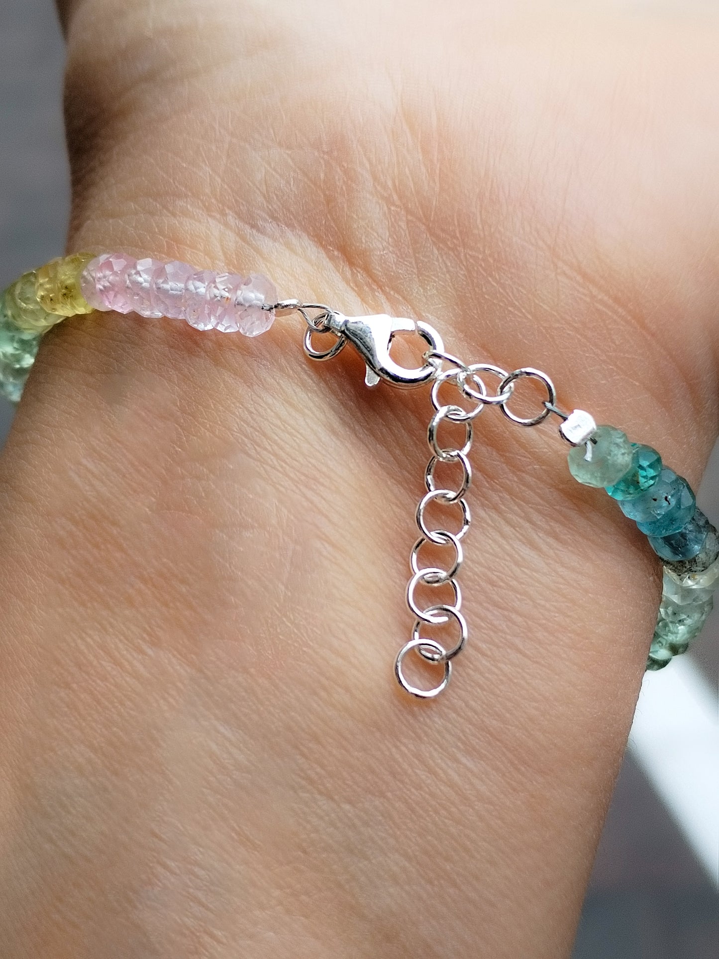 Pulsera de Aguamarina, Heliodoro y Morganita