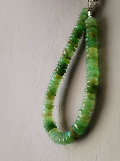 Pulsera de crisoprasa y Plata de ley