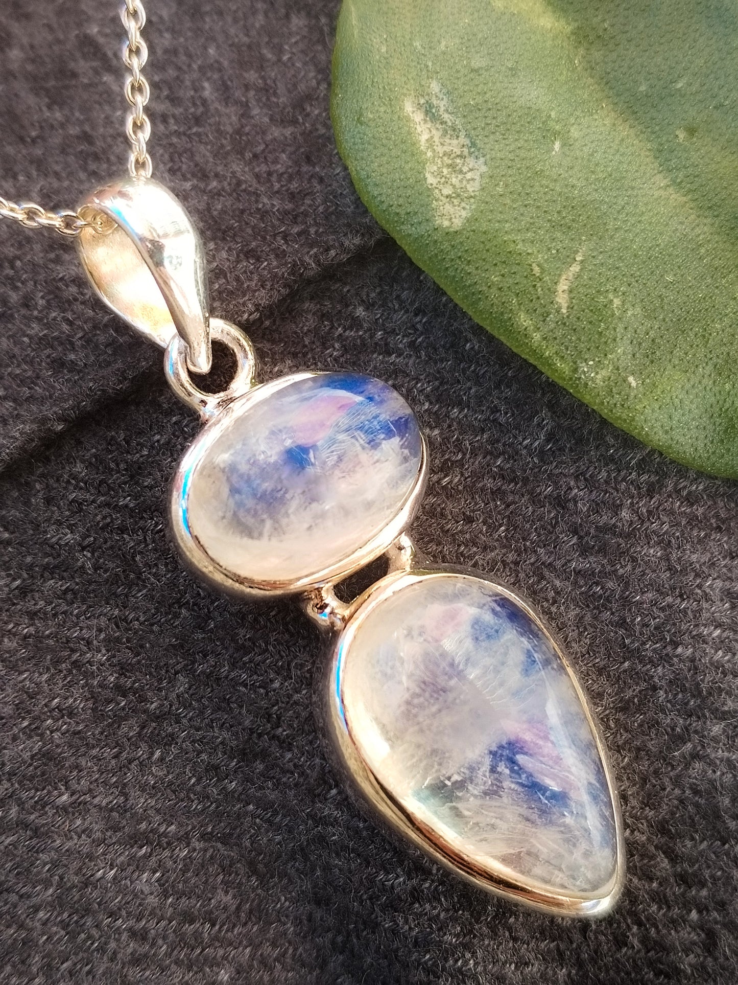 Colgante de Piedra luna y Plata de ley