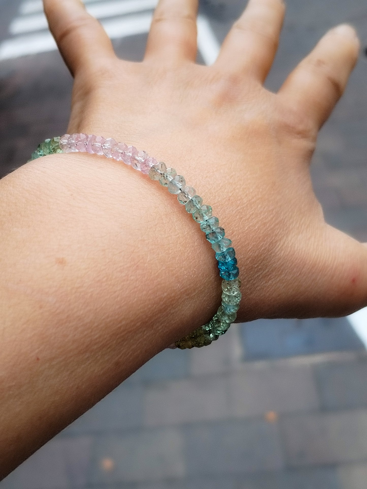 Pulsera de Aguamarina, Heliodoro y Morganita