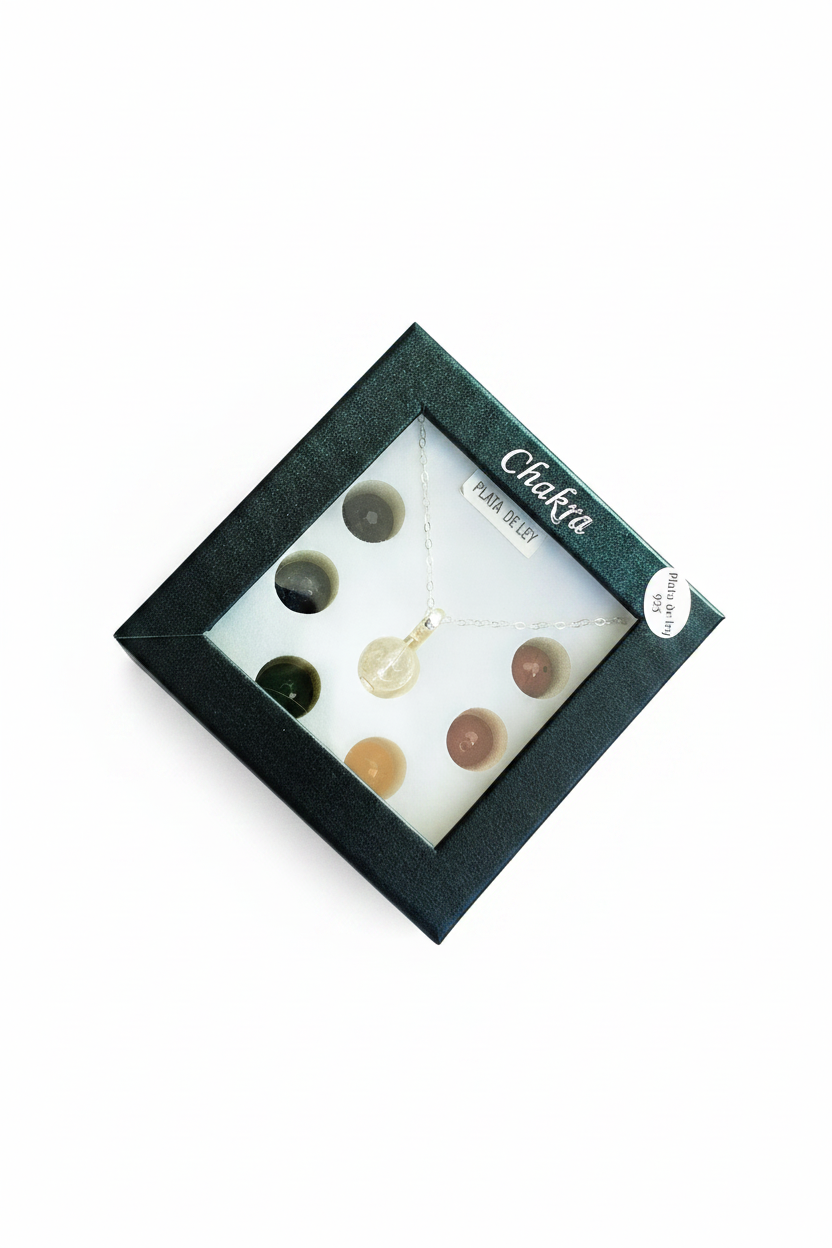 Colgante con cadena plata de ley Chakras