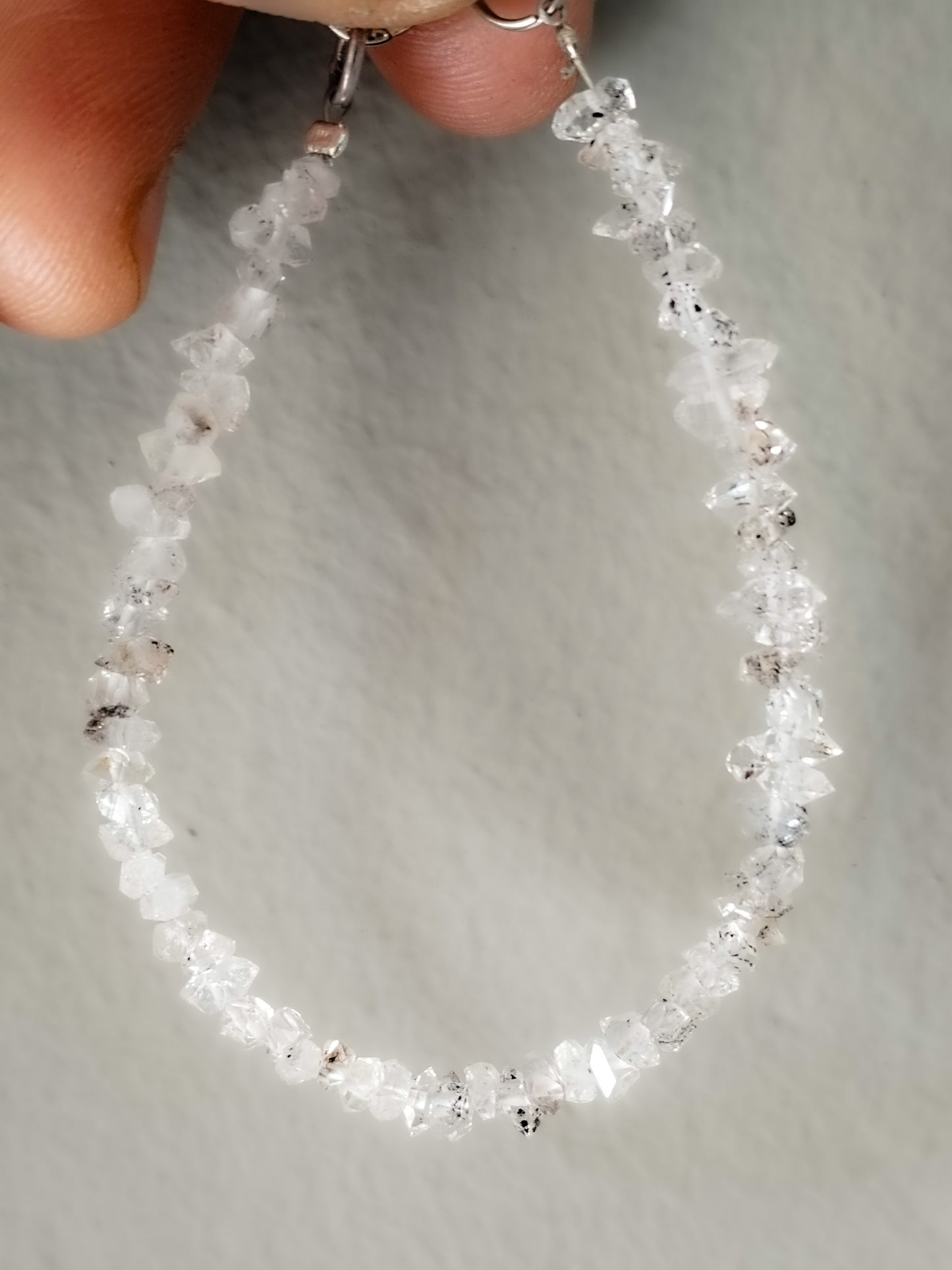 Pulsera de Diamante Herkimer auténtico