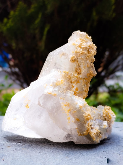Pieza de colección de Panasqueira, cuarzo siderita y Fluroapatito
