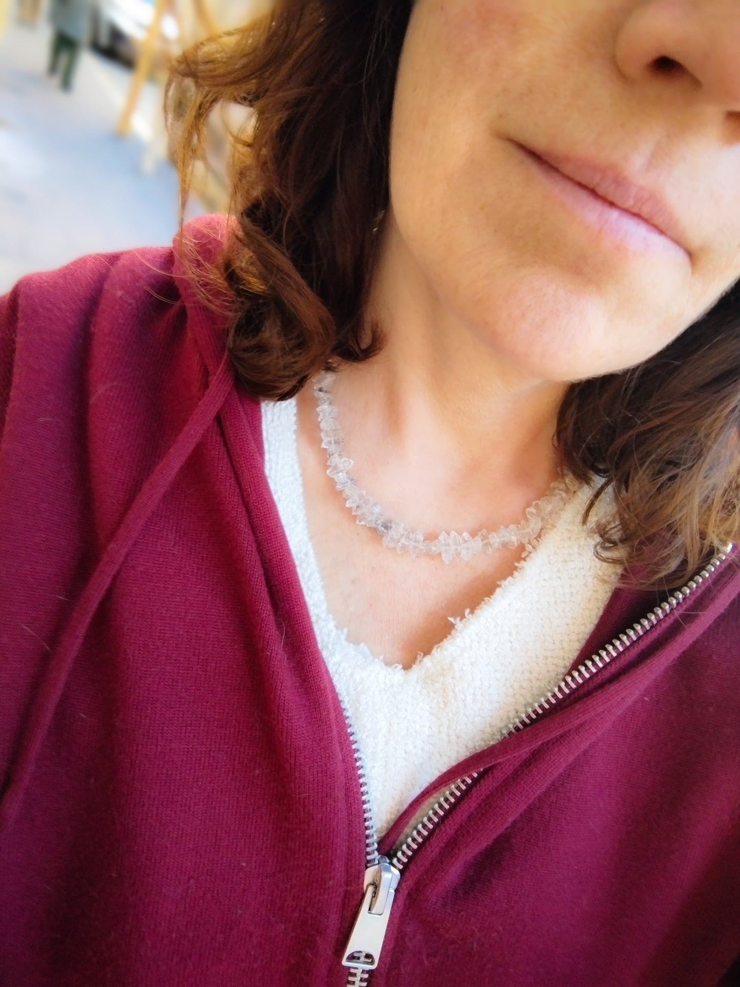 Collar de Diamantes Herkimer auténticos