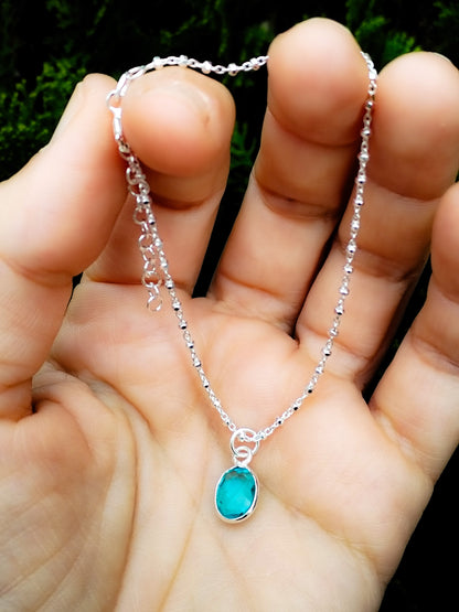 Pulsera de Minerales y plata de ley