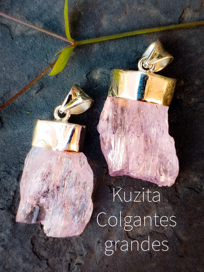 Colgante de Kuncita rosa en bruto