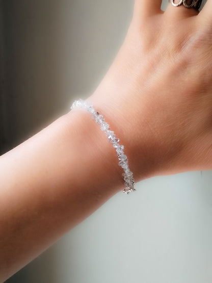 Pulsera de Diamante Herkimer auténtico