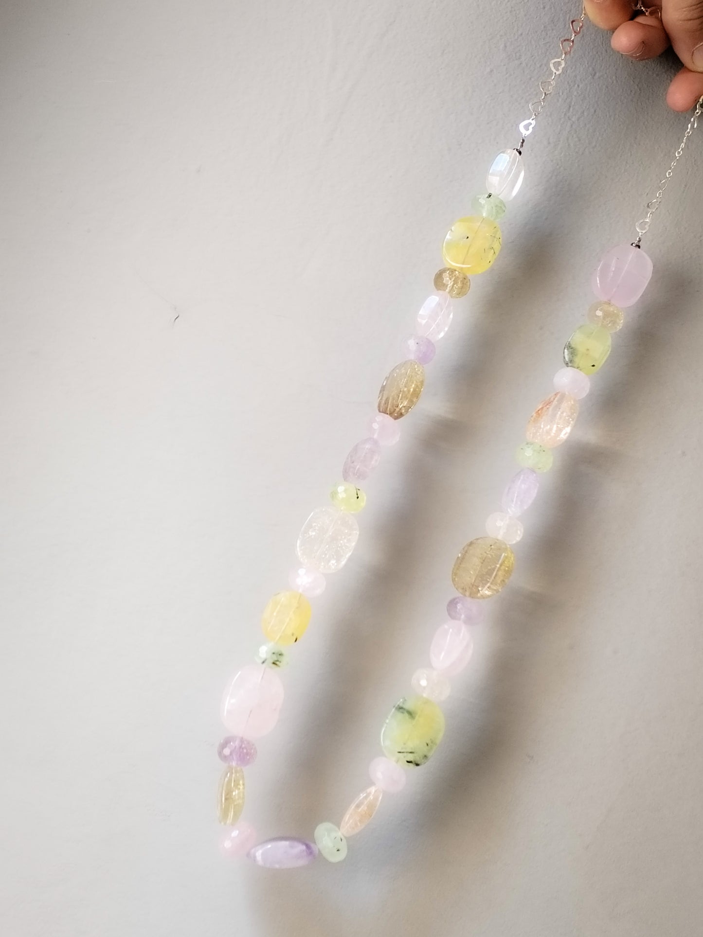 Collar de Minerales y plata de ley único y artesanal