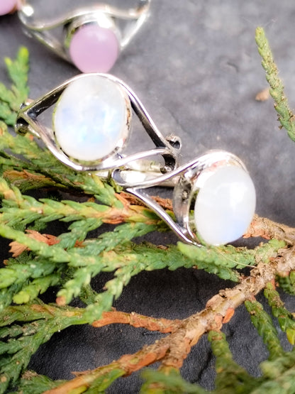 Anillos de plata de ley y minerales. Modelo 0740
