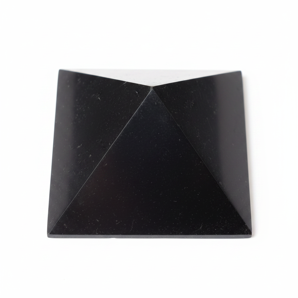 Pirámide Shungit auténtica 8,5 cm brillante