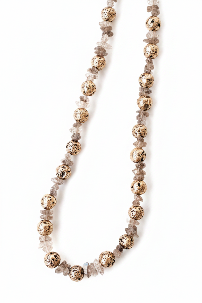 Conjunto de lava y diamante Herkimer