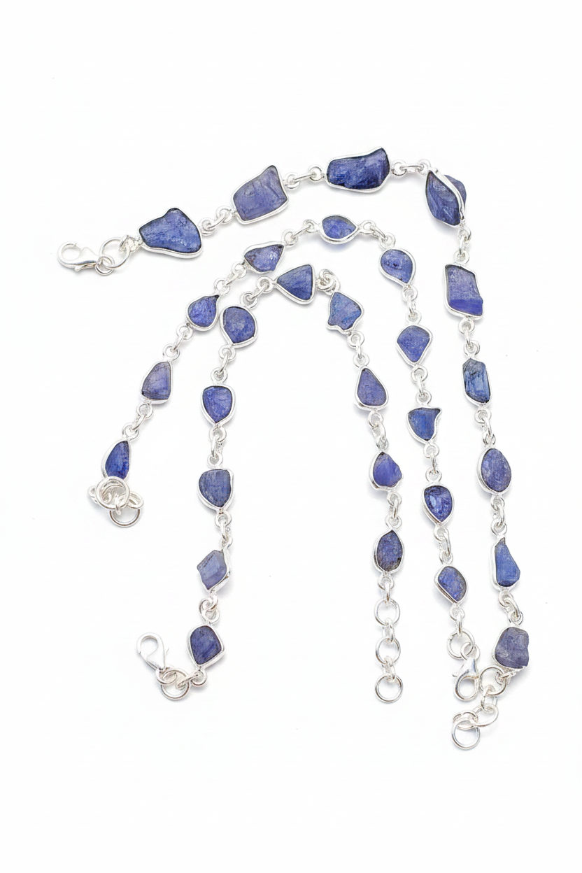 Pulsera de Tanzanita engarzada en plata