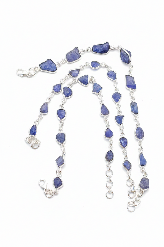 Pulsera de Tanzanita engarzada en plata