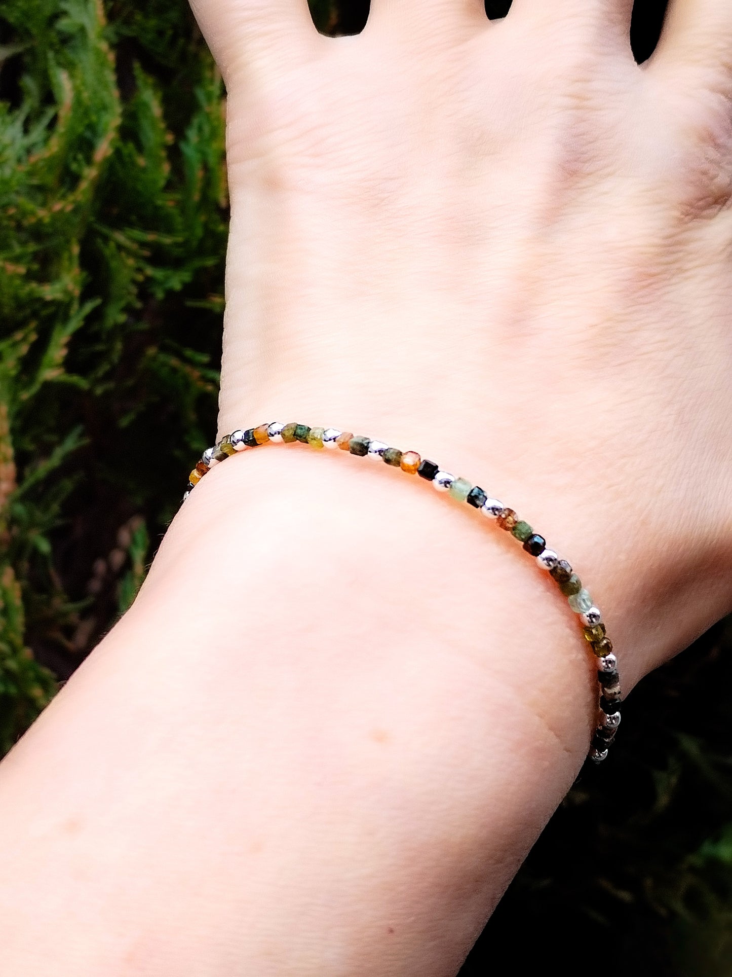 Pulsera de Ojo de tigre y plata de ley