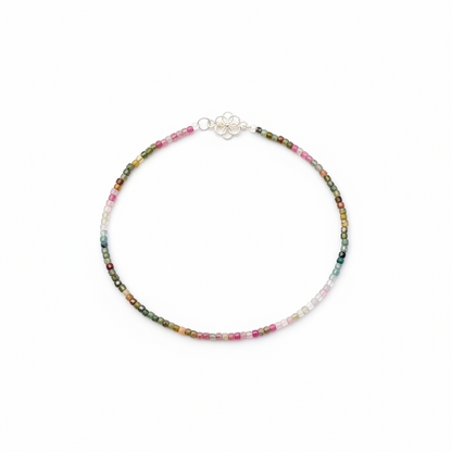 Conjunto collar y pulsera de Turmalina de Colores