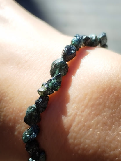 Pulsera de turmalina verde natural