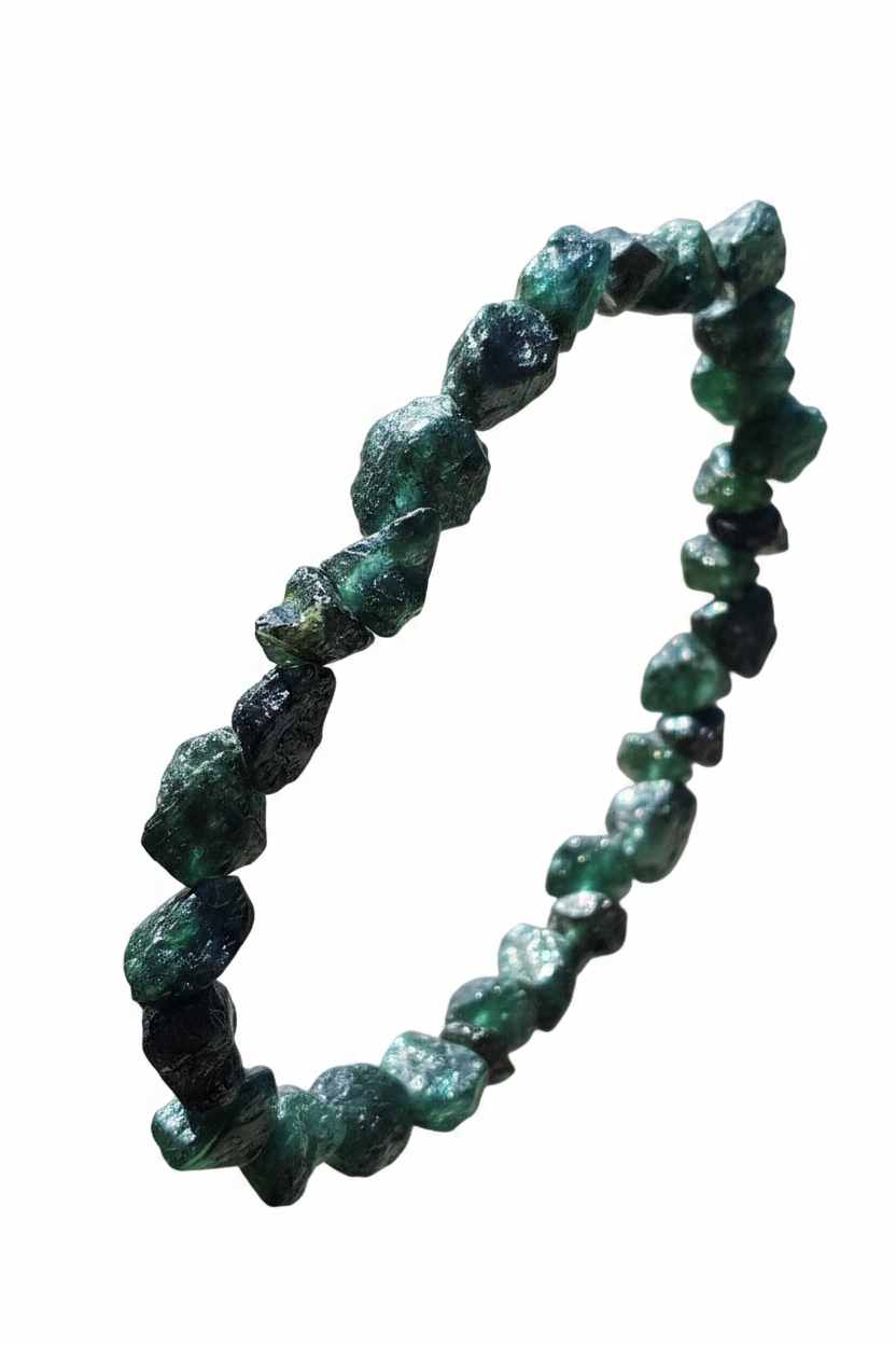 Pulsera de turmalina verde natural