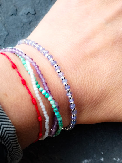 Pulsera de Tanzanita y Plata de Ley