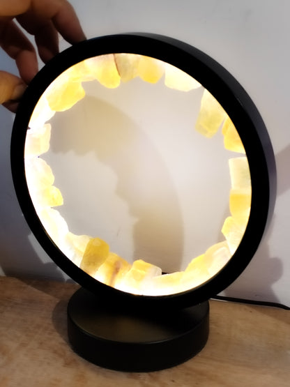 Lámpara de Calcita amarilla led