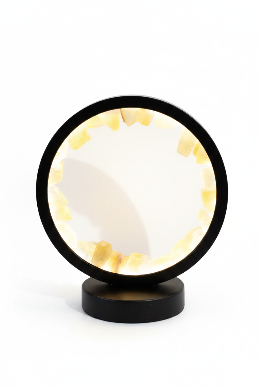 Lámpara de Calcita amarilla led