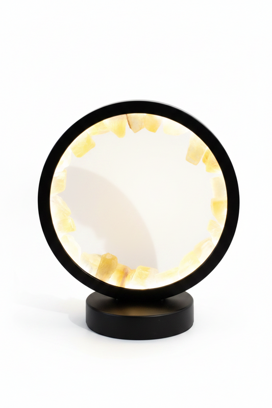 Lámpara de Calcita amarilla led