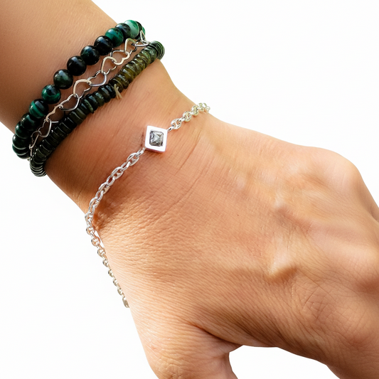 Pulsera de Diamante auténtico