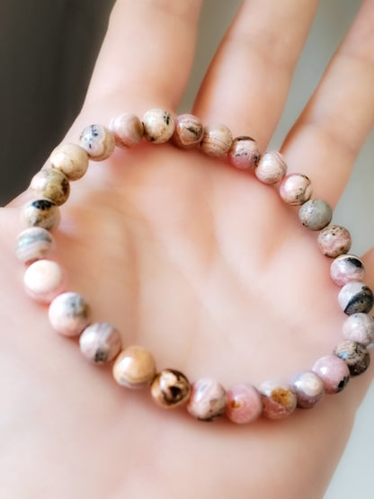 Pulsera de Rodocrosita bola 6mm