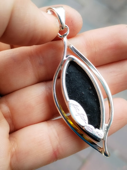 Colgante de Ámbar y Plata de ley
