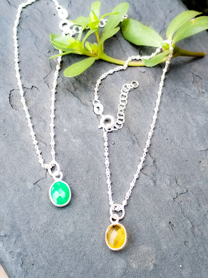 Pulsera de Minerales y plata de ley