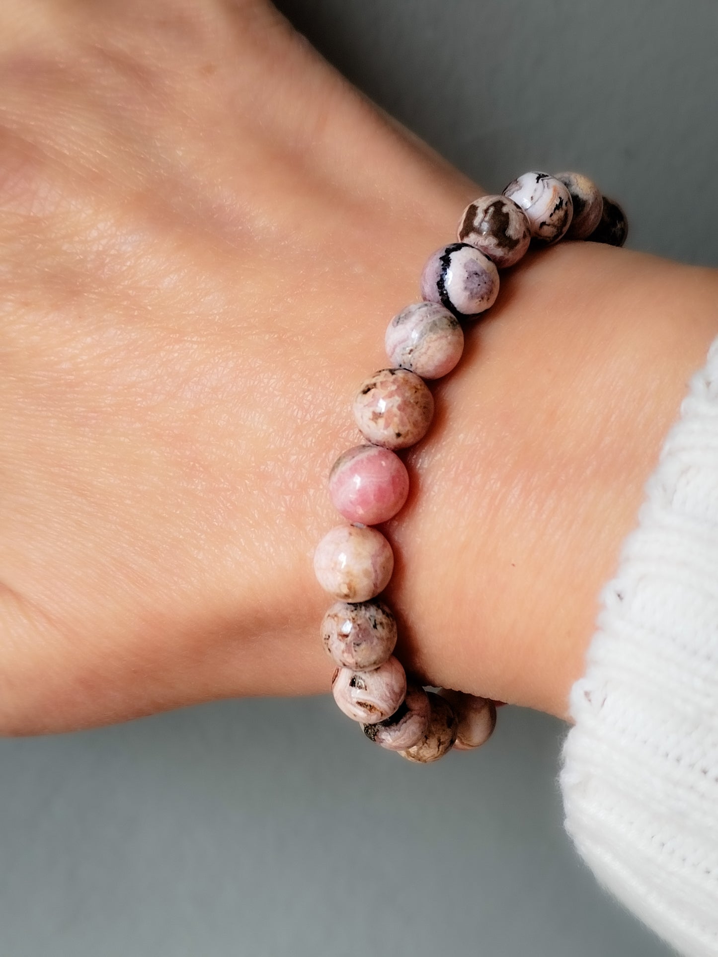 Pulsera de Rodocrosita bola 8mm