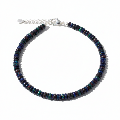 Pulsera de ópalo negro auténtico