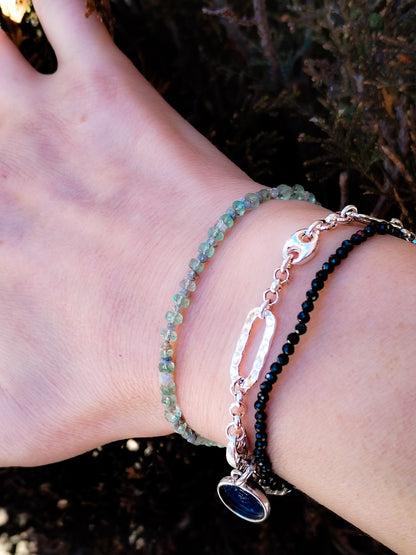 Pulsera de Aguamarina y Diamantes en Bruto