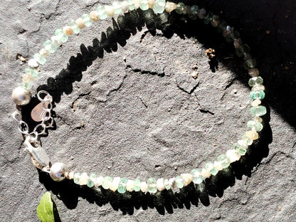 Pulsera de Aguamarina y Diamantes en Bruto